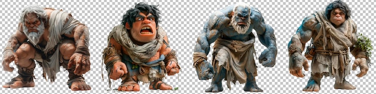 PSD cyclops roaring with transparent background