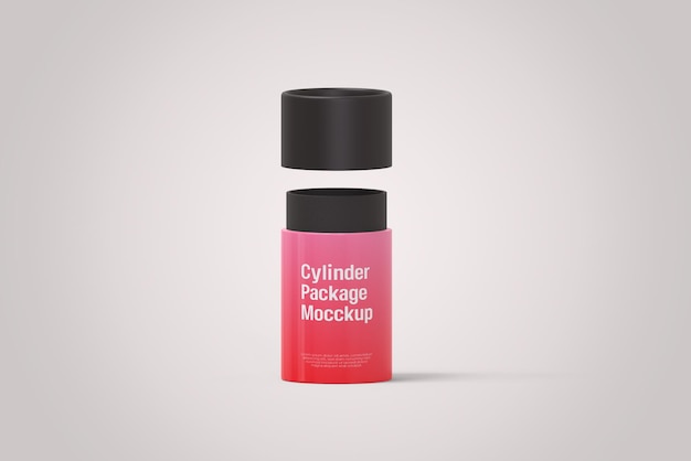 PSD cylinder package mockup