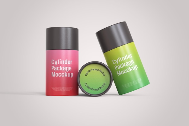 Cylinder package mockup