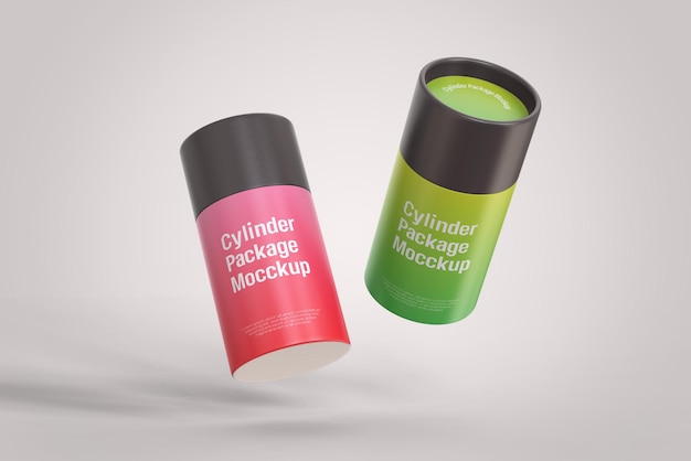 PSD cylinder package mockup