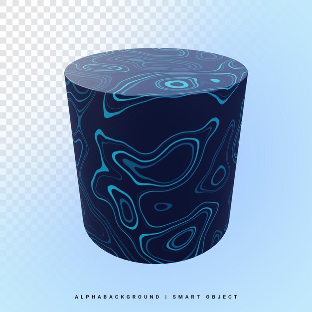 Cylinder Shape With Texture 3d Illustration