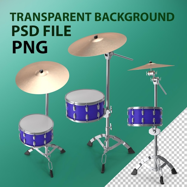 PSD cymbal with drum png