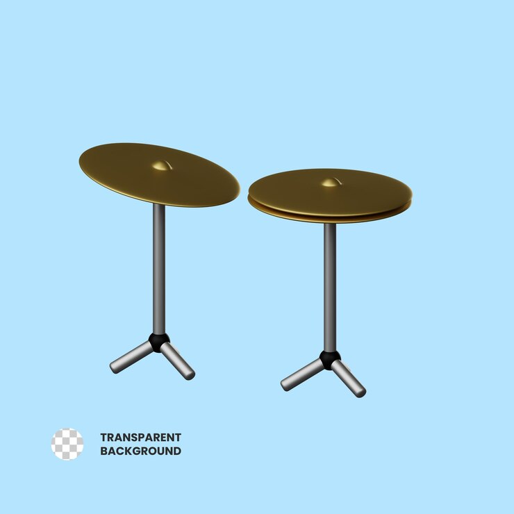 PSD cymbals 3d icon illustration
