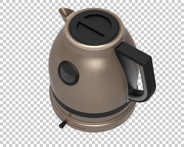 Czajnik na przezroczystym tle ilustracja renderowania 3D