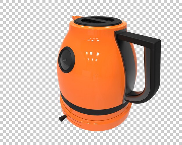Czajnik na przezroczystym tle ilustracja renderowania 3D