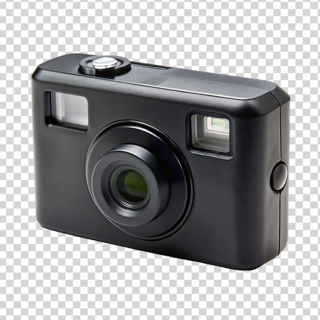 PSD czarna kamera fotograficzna izolowana na przezroczystym tle