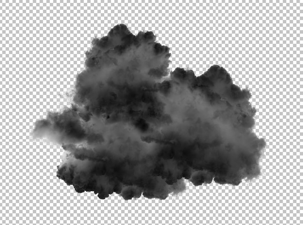 PSD czarne chmury lub dym na warstwie alfa