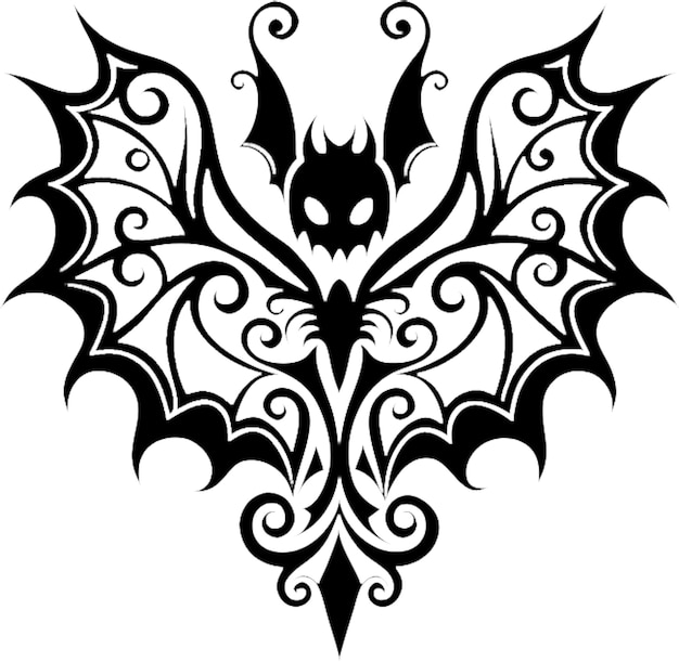 Czarny projekt nietoperza idealny do rzemiosła na Halloween i projektów DIY