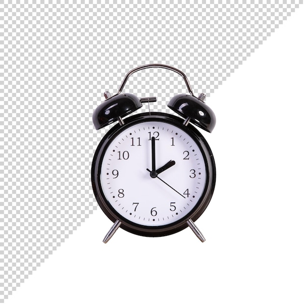 Czarny zegar stołowy zegar stolowy przejrzysty plik PSD png