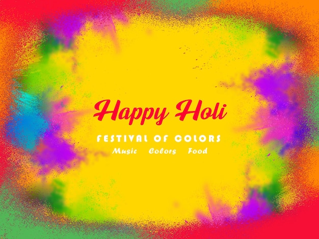 czcionka happy holi z efektem tekstowym i projektem tła