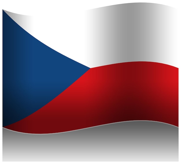 PSD czechia wave flag 3d