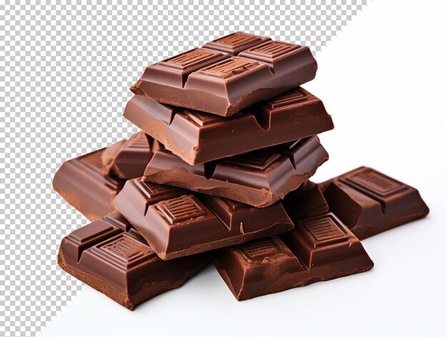 PSD czekolada izolowana na przezroczystym tle