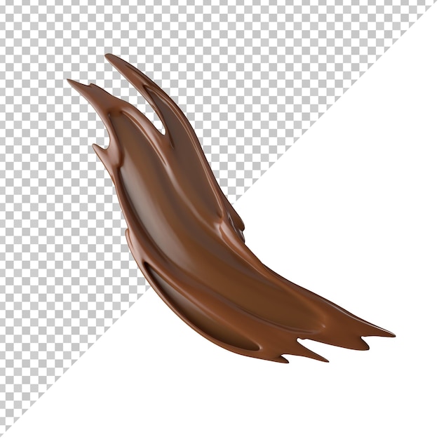 Czekoladowe mleko powitalny 3d realistyczne na białym tle