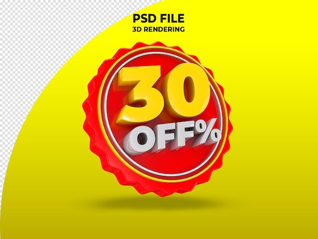 Czerwona Oferta Specjalna Renderowanie 3d