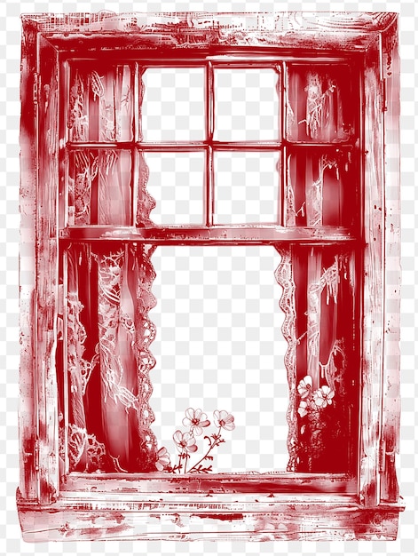 PSD czerwone okno z oknem w środku
