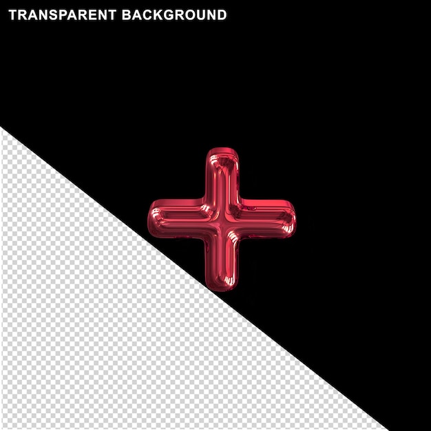 Czerwony błyszczący symbol