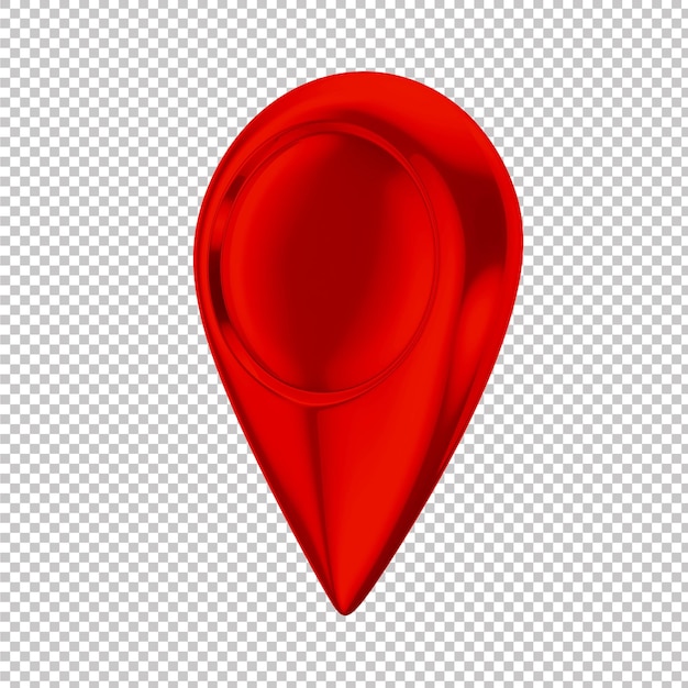 Czerwony Błyszczący Wskaźnik Mapy - Ikona Lokalizacji 3d Izolowana. Renderowania 3d