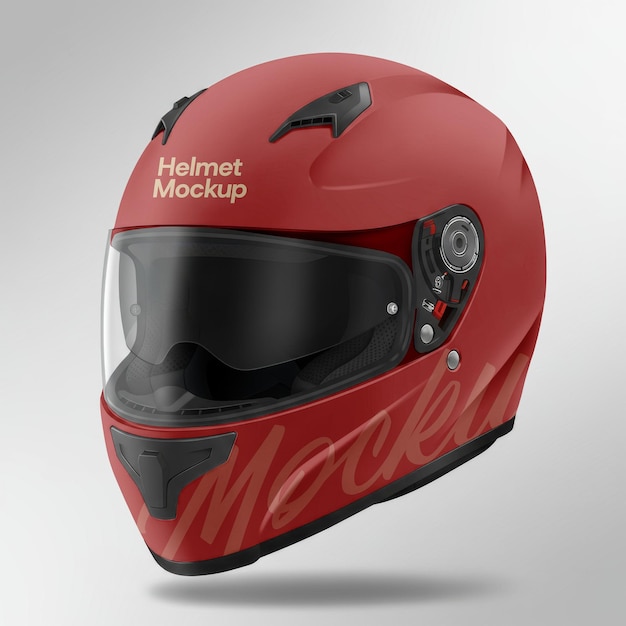 Czerwony hełm motocyklowy