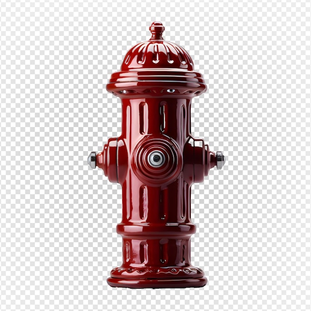 PSD czerwony hydrant izolowany na przezroczystym tle generatywny ai