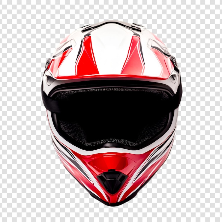 PSD czerwony i biały motocross hełm sprzęt bezpieczeństwa racing sport