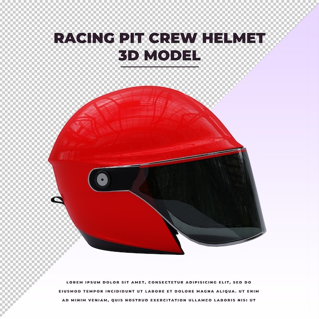 PSD czerwony kask racing pit crew