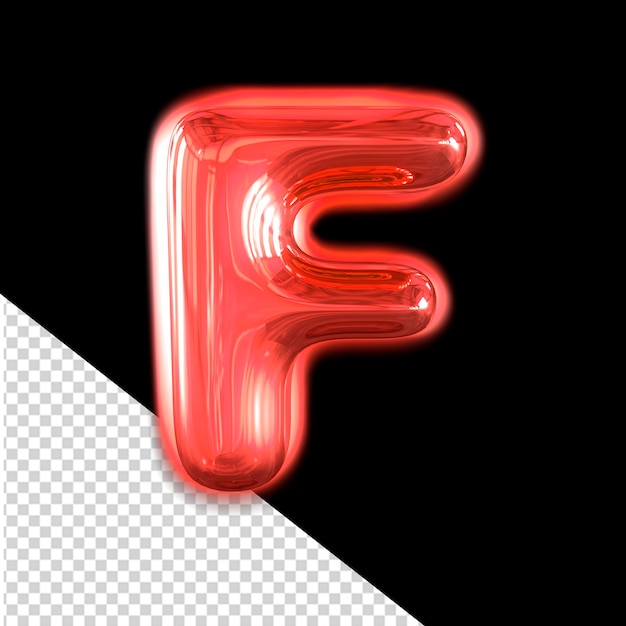 Czerwony nadmuchiwany symbol 3D z świecącym numerem 7