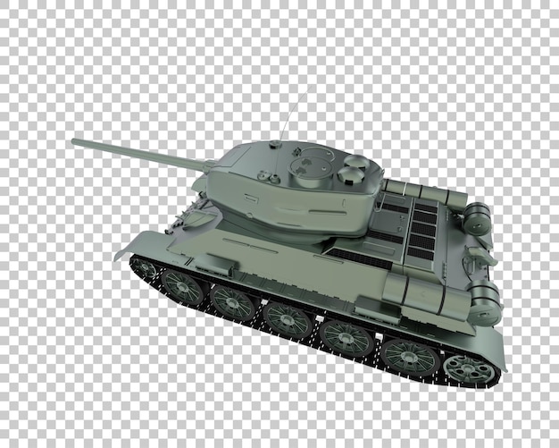 Czołg izolowany na przezroczystym tle ilustracja renderingu 3D