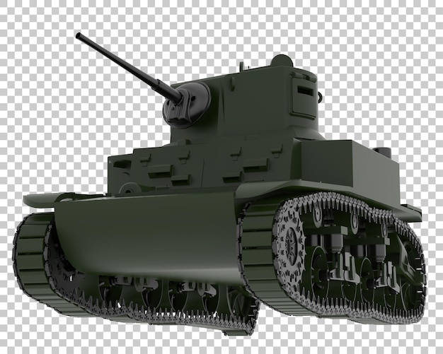 PSD czołg izolowany na przezroczystym tle ilustracja renderingu 3d