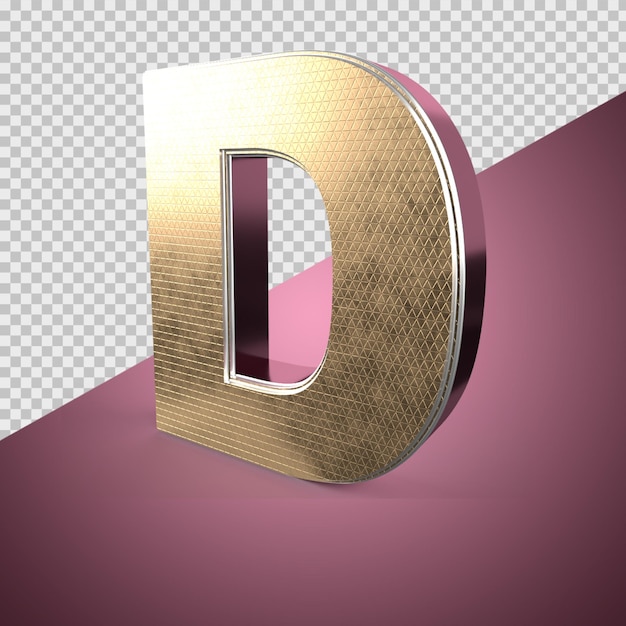 D alfabeto 3d rendering