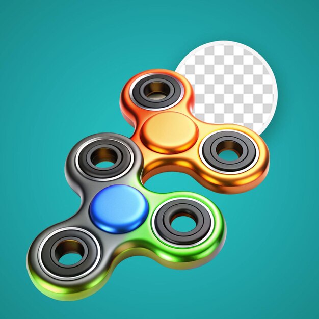 D rendering di red fidget spinner isolato