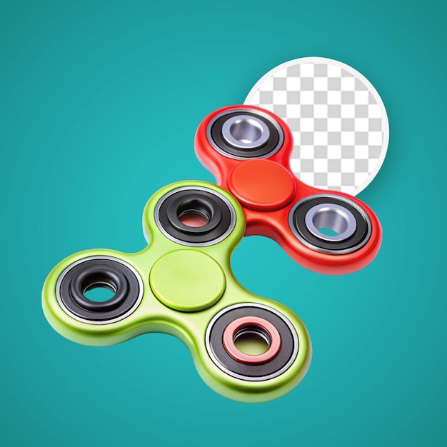 PSD d render of red fidget spinner isolated