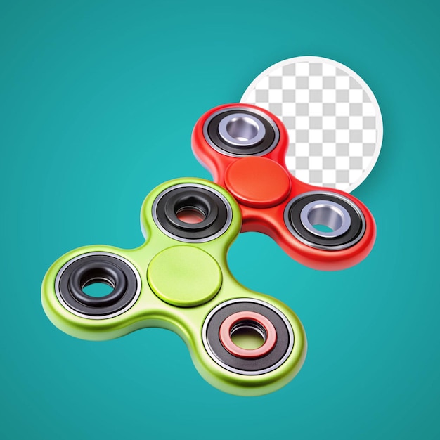 D render of red fidget spinner isolated