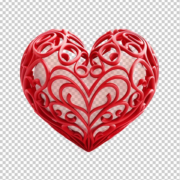 PSD Романтическое красное сердце любви
