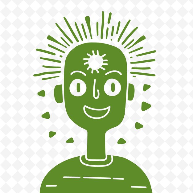 D1 Portrait of Candidate With Optimistic Expression Icon Pop Su Isolated Iconic Abstract Designs