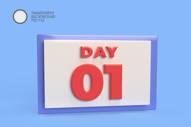 dag 1 callendar banner 3d render