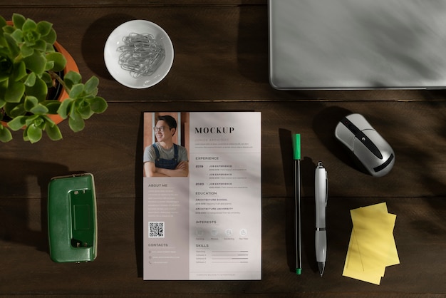 PSD dag van de arbeid kaart mock-up ontwerp met briefpapier