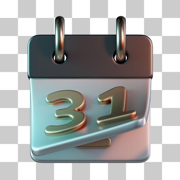 PSD dagelijkse kalender 3d-pictogram