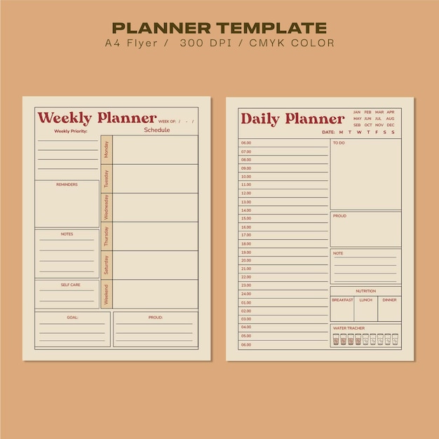 Dagelijkse amp Weekly Planner