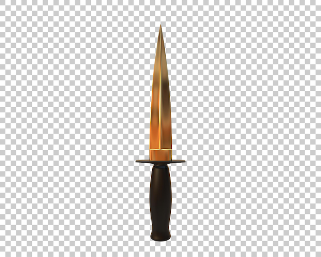 Dagger isolated on background 3d rendering illustration