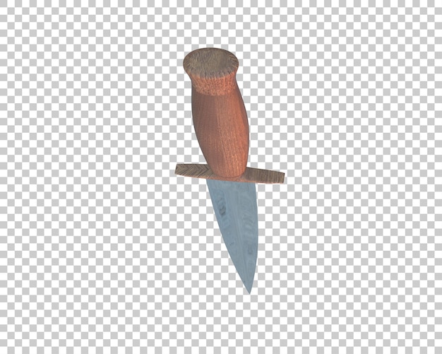 PSD dagger isolato sullo sfondo illustrazione di rendering 3d