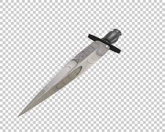 PSD dagger isolated on background 3d rendering illustration