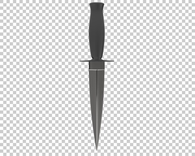 Dagger isolated on transparent background 3d rendering illustration