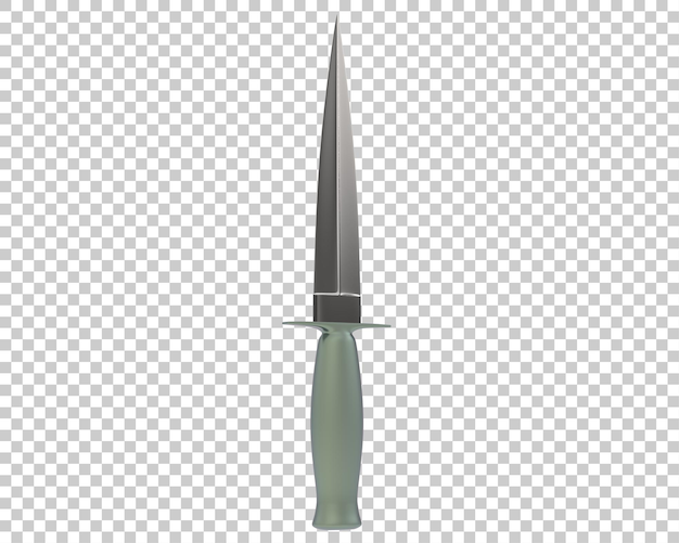 Dagger on transparent background 3d rendering illustration