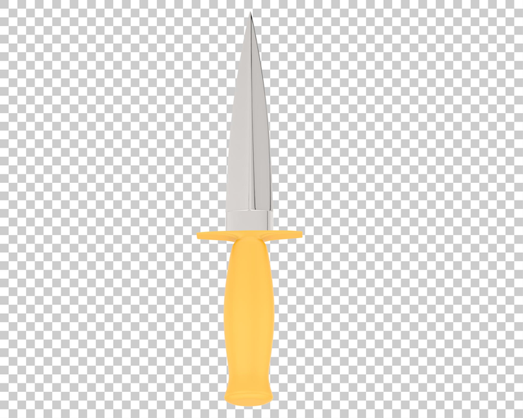PSD dagger on transparent background 3d rendering illustration
