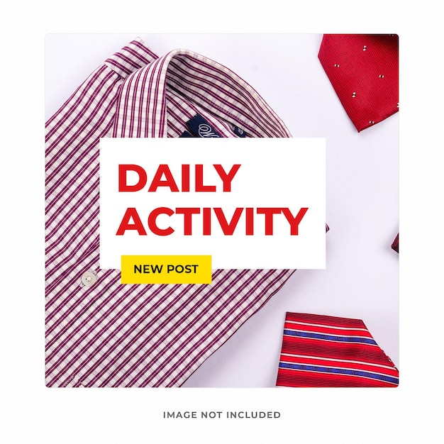 Daily Activity for Social Branding Instagram Post Template PSD