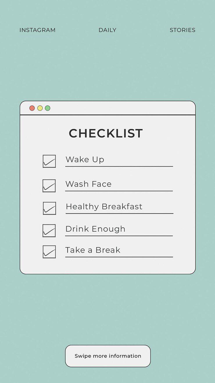 PSD daily checklist instagram stories template psd design social banner checklist