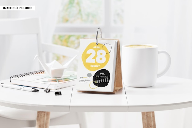 PSD daily flip desk calendar mockup