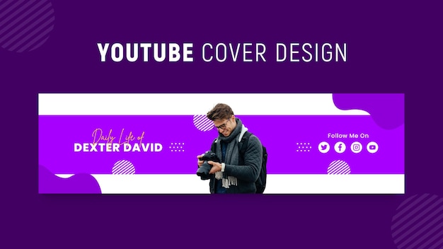Daily life youtube cover design template