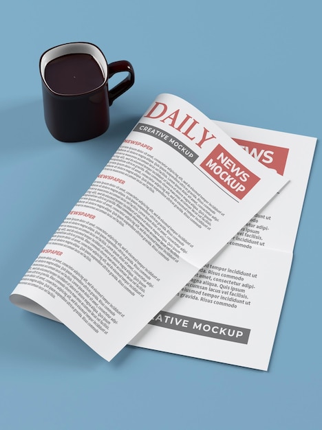 PSD daily newspaper mockup template