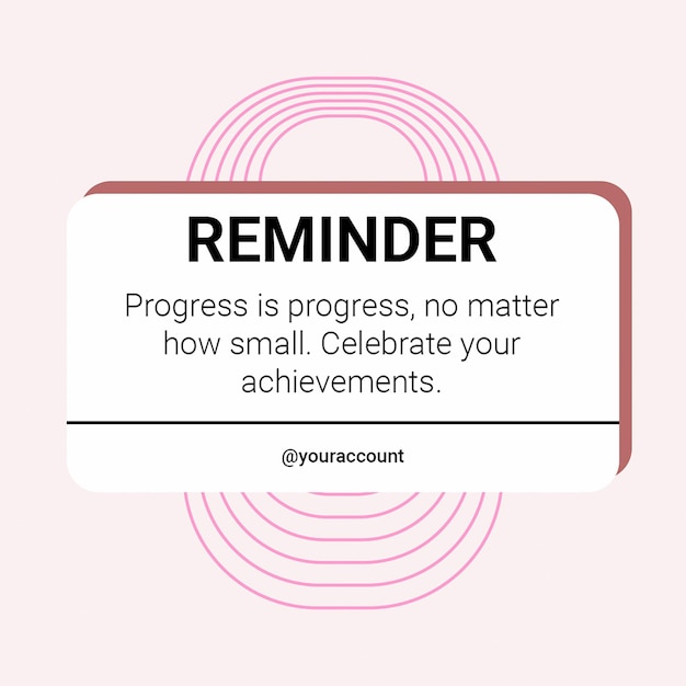 Daily Reminders instagram post template in Contoured Harmony